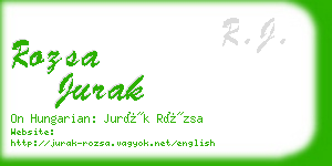 rozsa jurak business card